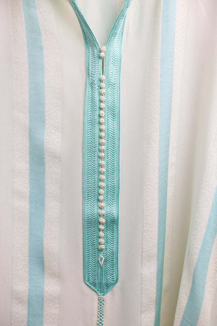 Djellaba Sousdi Royal White Cyan Zoom